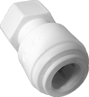 Waterworld USA – John Guest® EZ Quick Connect – White Polypropylene Female Faucet Connector – Fittings, Connectors & PE Tubing – Supplier & Manufacturer in the USA
